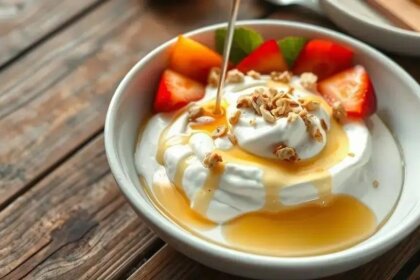 Greek yogurt with honey