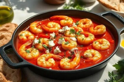 shrimp saganaki