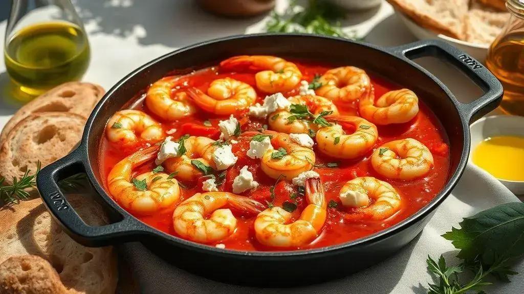 shrimp saganaki