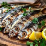 Grilled sardines