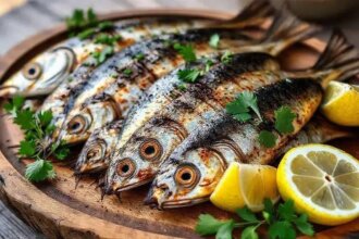 Grilled sardines