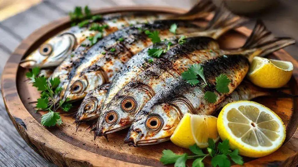 Grilled sardines
