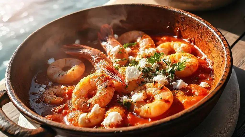 shrimp saganaki