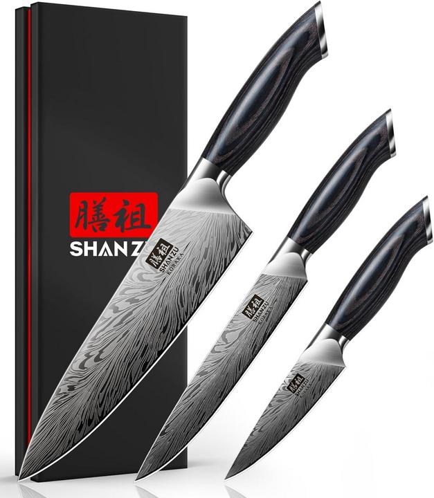 SHAN ZU 3PCS Kitchen Knife Set: The Best Value for Ultra Sharp Performance