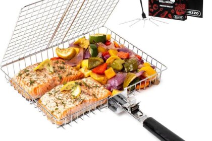 SHIZZO Grill Basket Set: The Ultimate BBQ Tool for Perfectly Grilled Meals