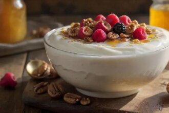 Greek yogurt with honey