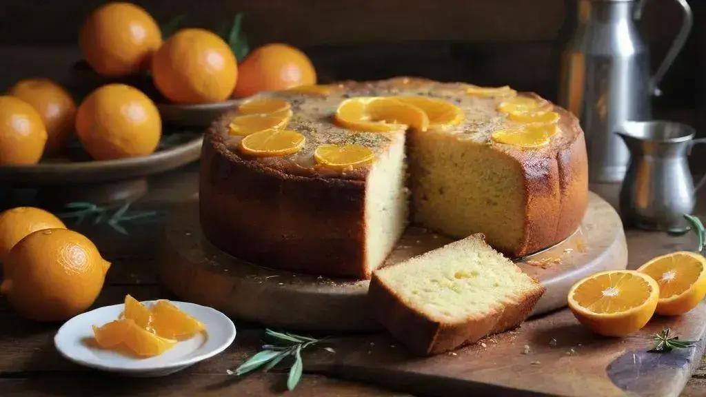 Orange olive oil cake