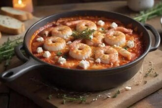shrimp saganaki