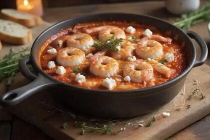 shrimp saganaki