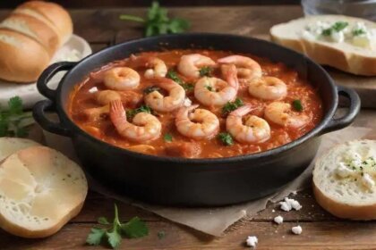 shrimp saganaki