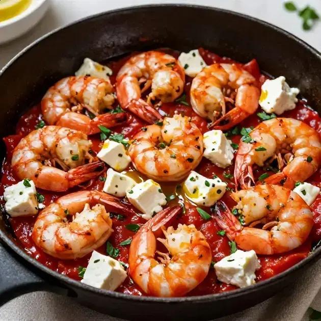 Shrimp saganaki