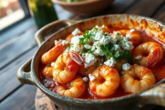 shrimp saganaki