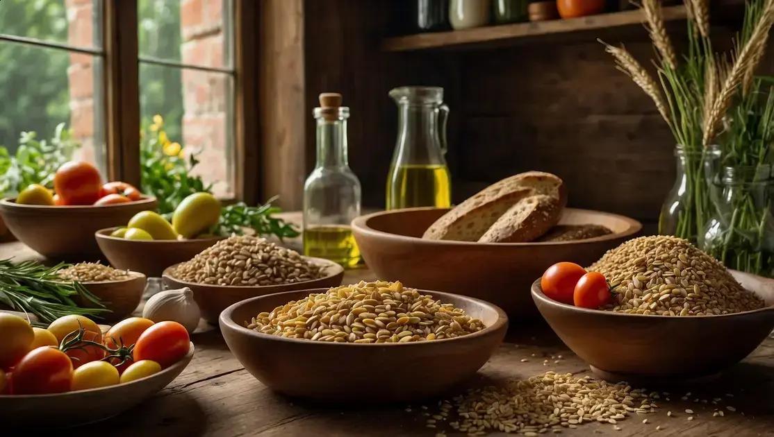 Whole Grains in the Mediterranean Diet: Varieties and Health Value