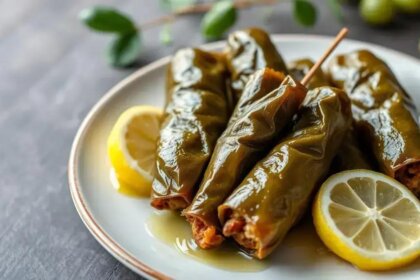 Stuffed grape leaves