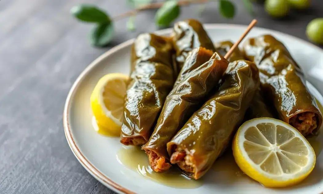 Stuffed grape leaves