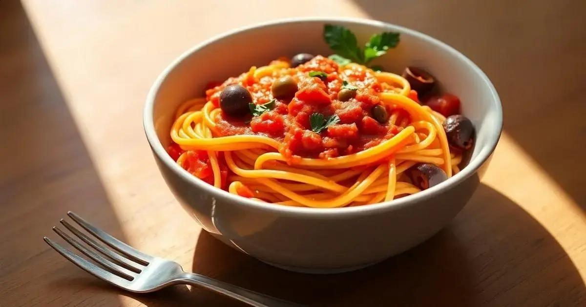 spaghetti puttanesca — Mediterranean Diet Hub
