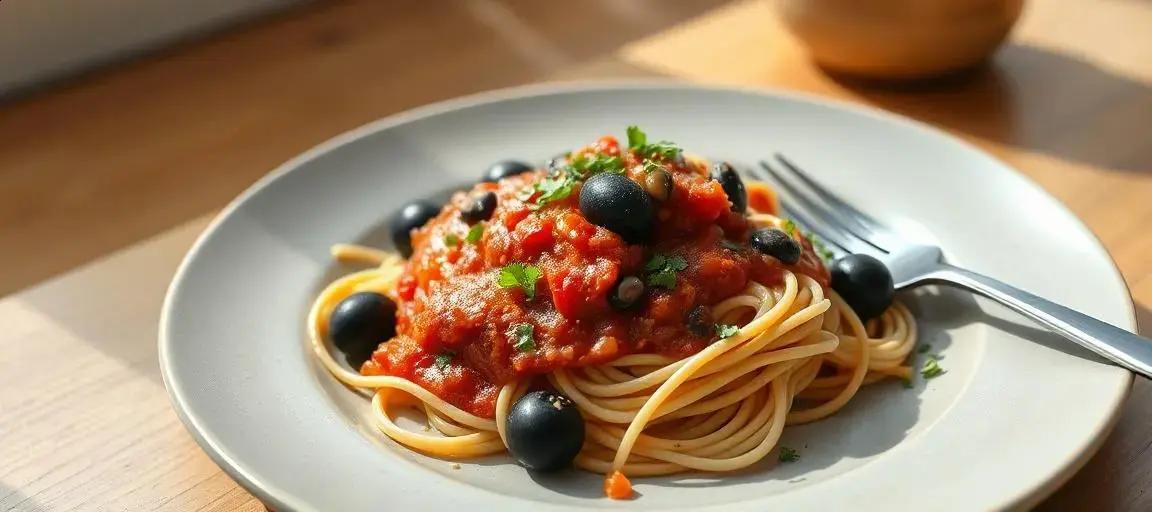 spaghetti puttanesca — Mediterranean Diet Hub